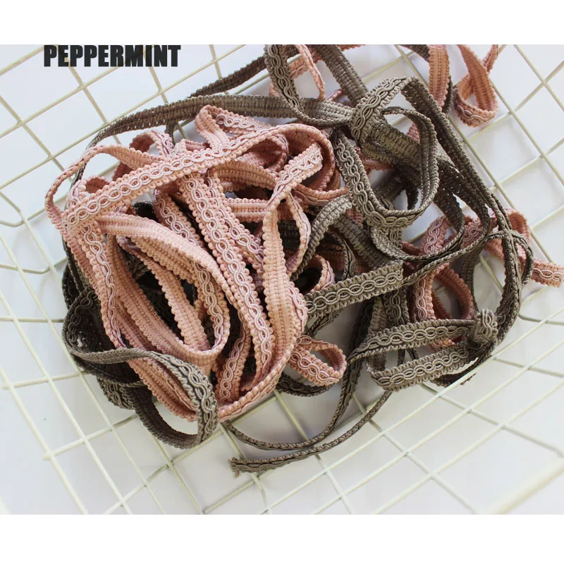 3 ярда 1 см мини тесьма отделка жаккардовая розовая кружевная тканая швейный