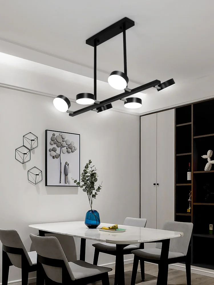 Modern Dining Room Pendant Lamp Black Interior Lighting Fixtures Led Chandelier For Kitchen Office Table Loft Home Decoration |