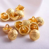 metal sewing gold buttons shank buttons hemispherical fasteners spherical buttons blazer buttons for clothing or leather wrap