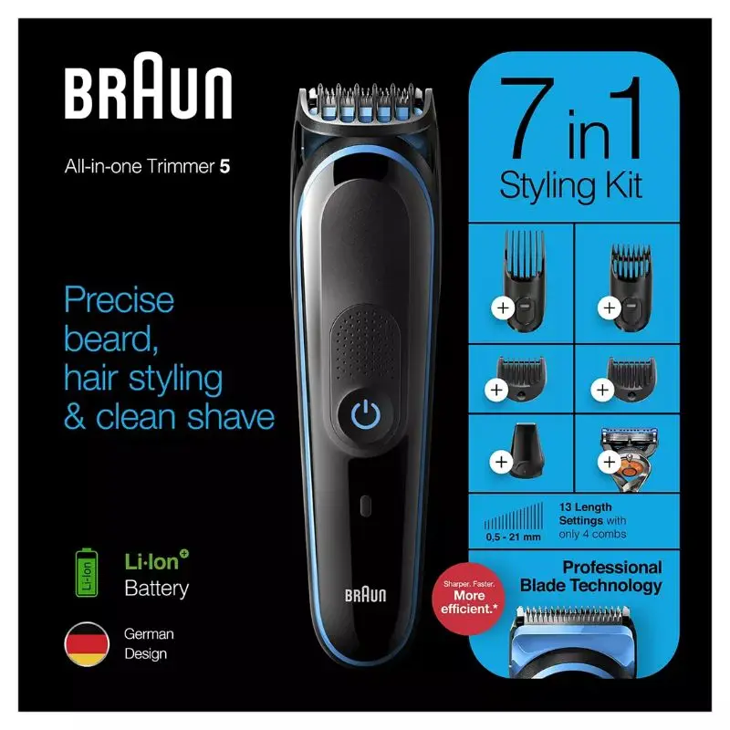 Электробритва Braun MGK5245 Gillette Fusion5, моющаяся перезаряжаемая Водонепроницаемая триммер для бороды и машинка для стрижки волос для мужчин (art.: 3920bbbf4c623) - 3920bbbf4c623