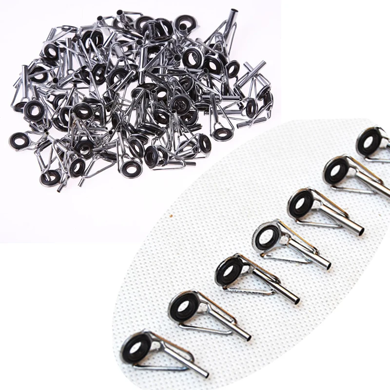 

30pcs Rod Iron Fishing Kinds Saltwater Eye 6 Guide Ring Of Kit Guides Diameter Tips Part Pesca Iscas Tackle 2.2/2.4/2.8/3.0/3.5/