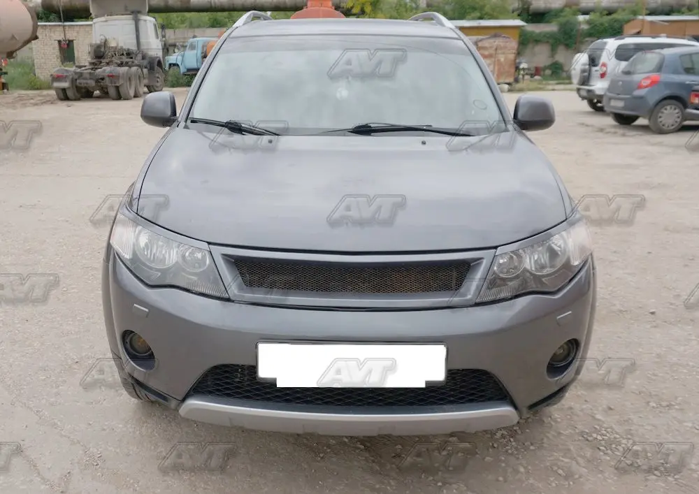 Решетка радиатора для Mitsubishi Outlander XL 2006-2012 ABS пластик тюнинг декор дизайн спортивные стили автостайлинг автомобильные аксессуары