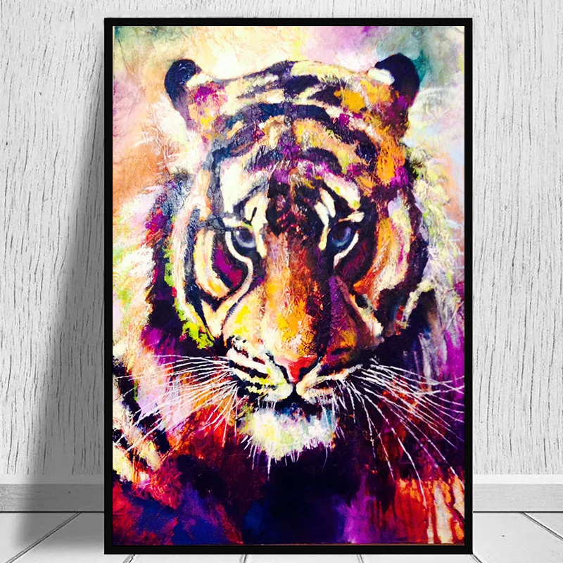 

Graffiti Tiger Canvas Painting Wall Art Colorful Animal Posters and Prints For Living Room Bedroom Modern Home Decor Cuadros