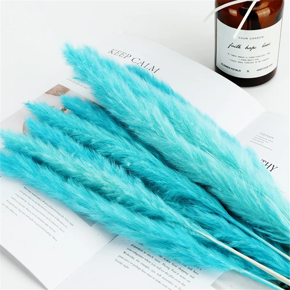 

15Pcs/Bunch Bulrush Flower Bunch Bulrush Bouquets Durable for Home Decorations Natural Dried Real Plants Bulrush