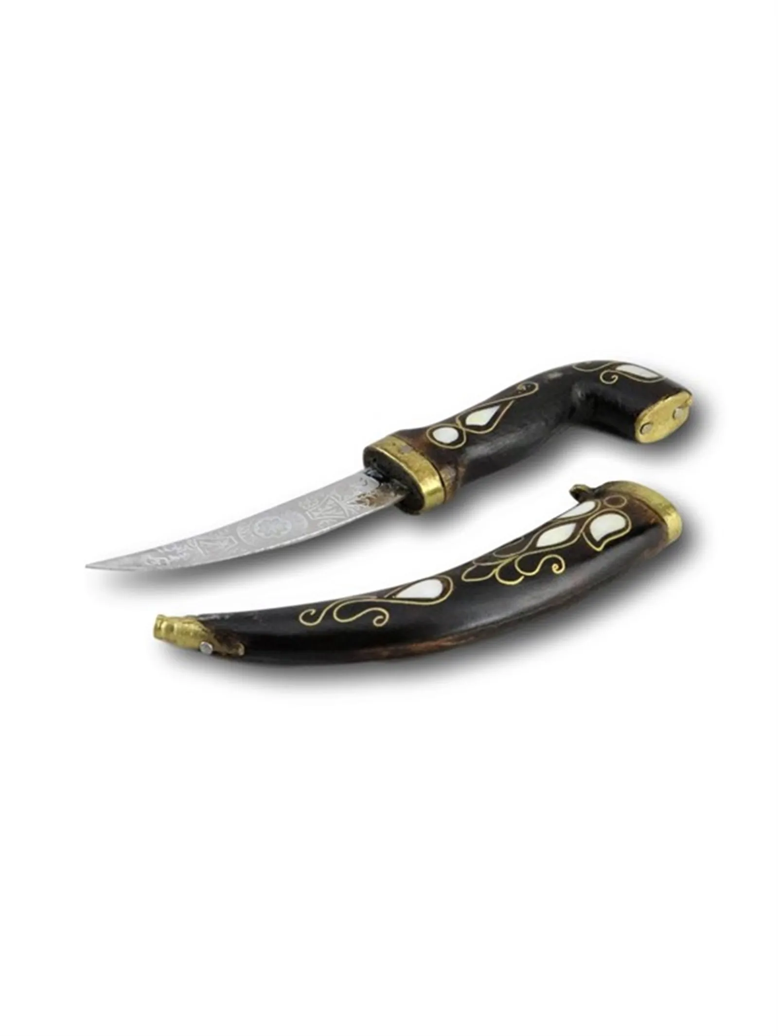 

Wooden Pearl Engraved Dagger Knife Authentic Elegant Stylish Design Special Ottoman Private Special Original