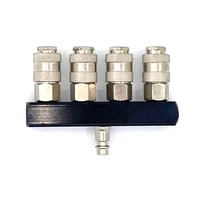 pneumatic fitting 4 way manifold quick connector european type air compressor air hose hardware tools 14npt quick couplers