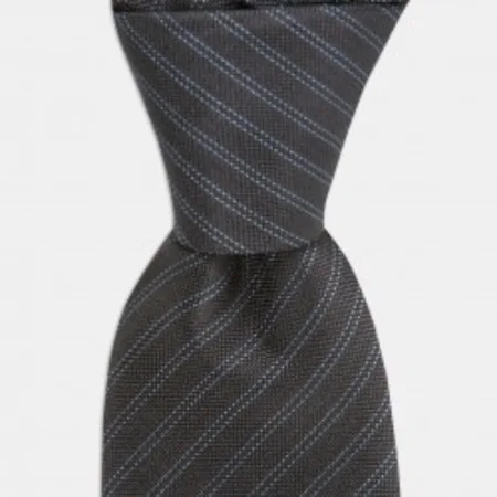 

Blue stripe gray silk tie 67828395