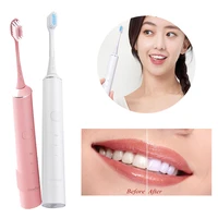 ultrasonic electric toothbrush usb rechargeable for adult waterproof oral hygiene deep cleaning whitening teeth smart toothbrush