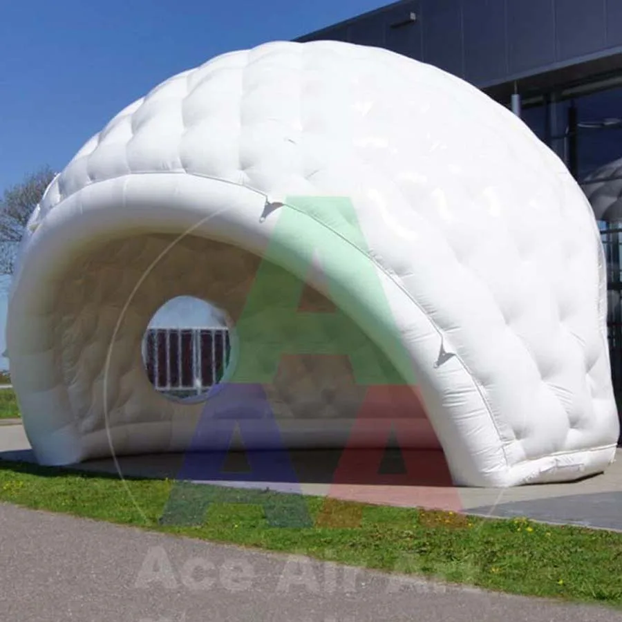 Гигантская белая надувная купольная палатка Igloo тенты для торговой выставки с