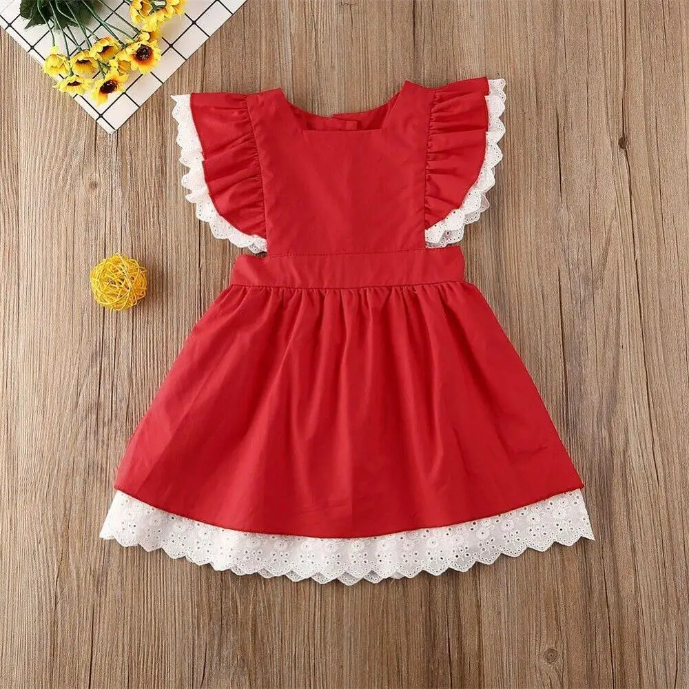 Рождественское красное платье комбинезон для маленькой девочки детское