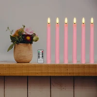 new led electronic candle with remote timer long fake candle flameless flicker new year wedding home decorative advent candles