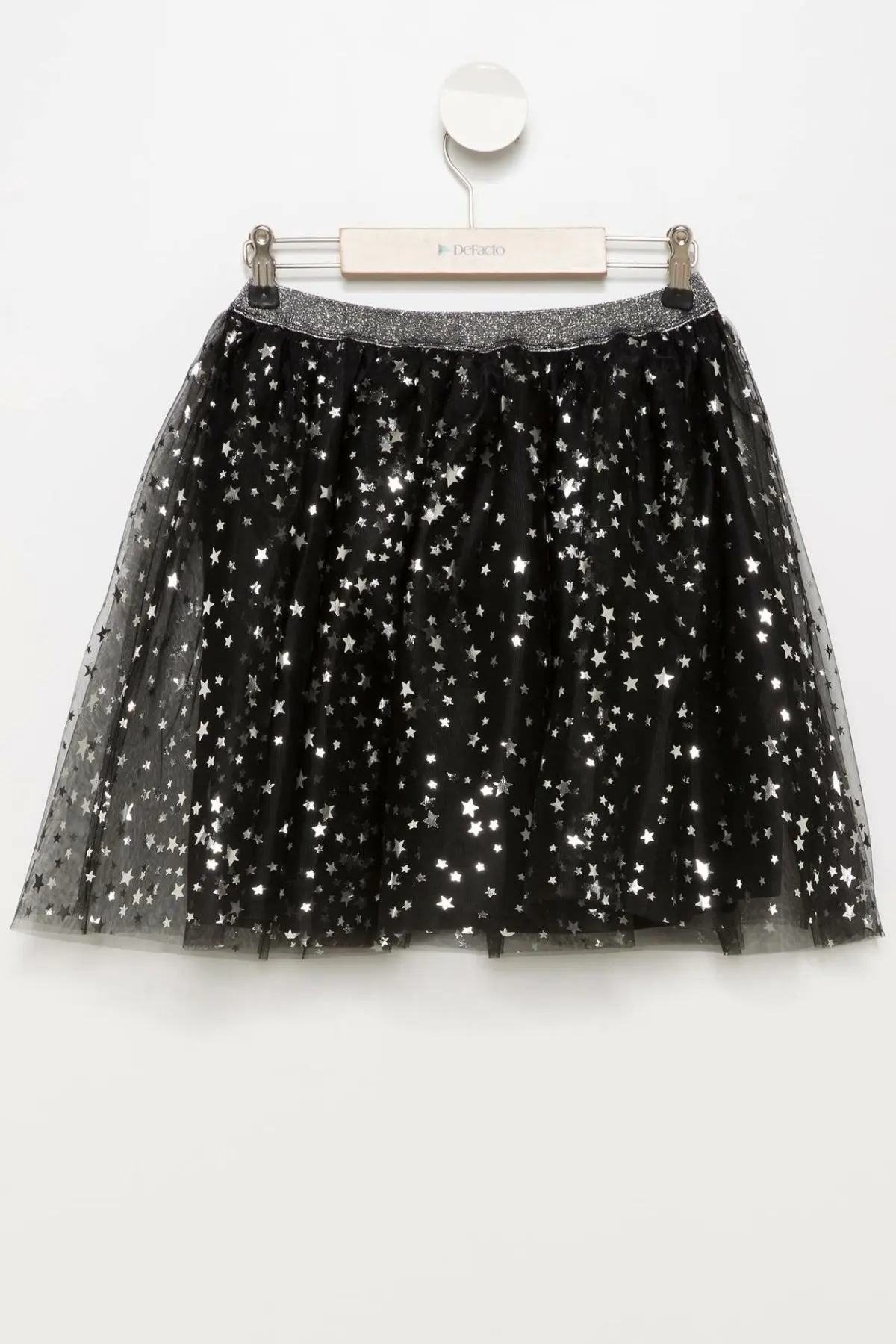 DeFacto/Летняя черная вязаная юбка для девочек шикарные мини-юбки принцессы с