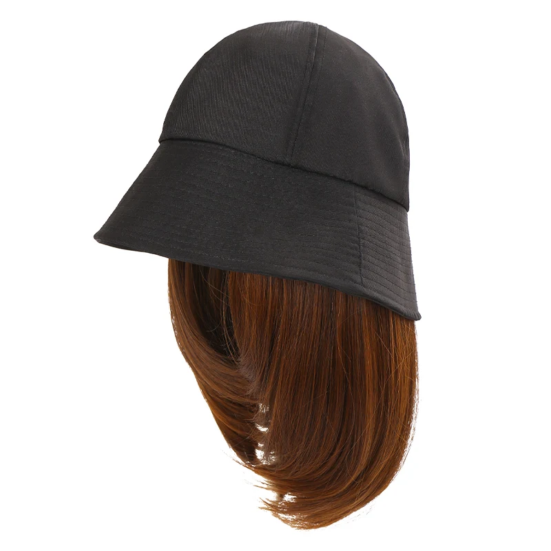 

Fisherman Hat Hair Wig Synthetic Wigs Hair Naturally Connect Adjustable Hat Wig For Women Outdoor