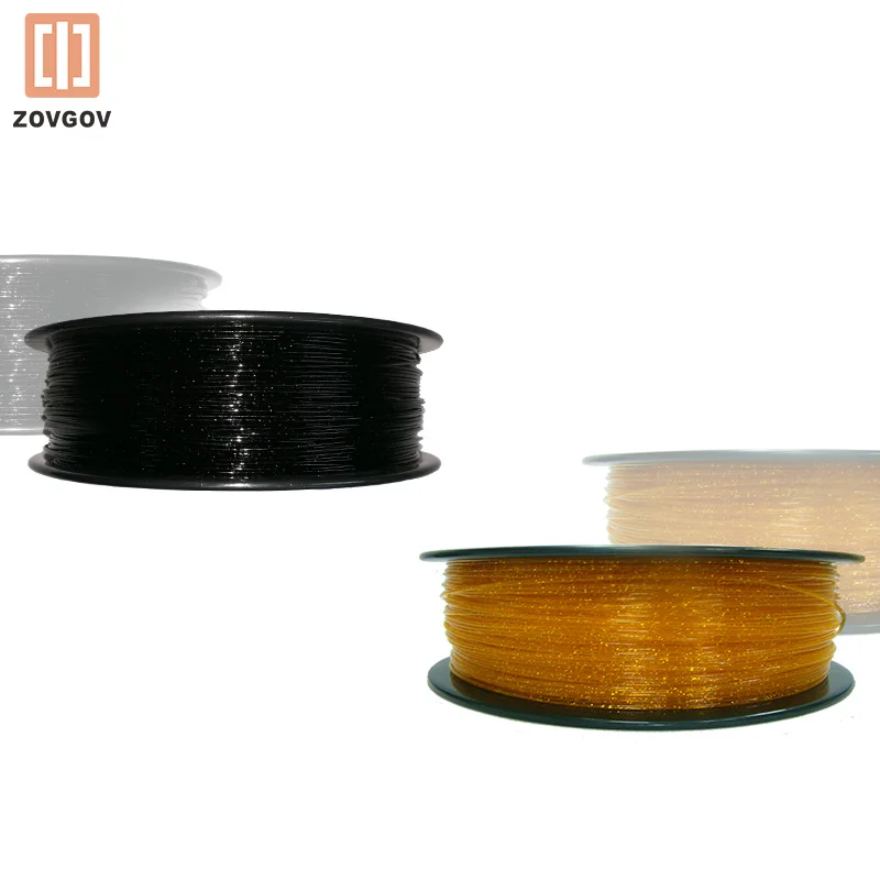 ZOVGOV 3D Printer Filament 1.75mm Twinkling Color Series 1KG(2.2lbs) Brand New Composite PLA Material