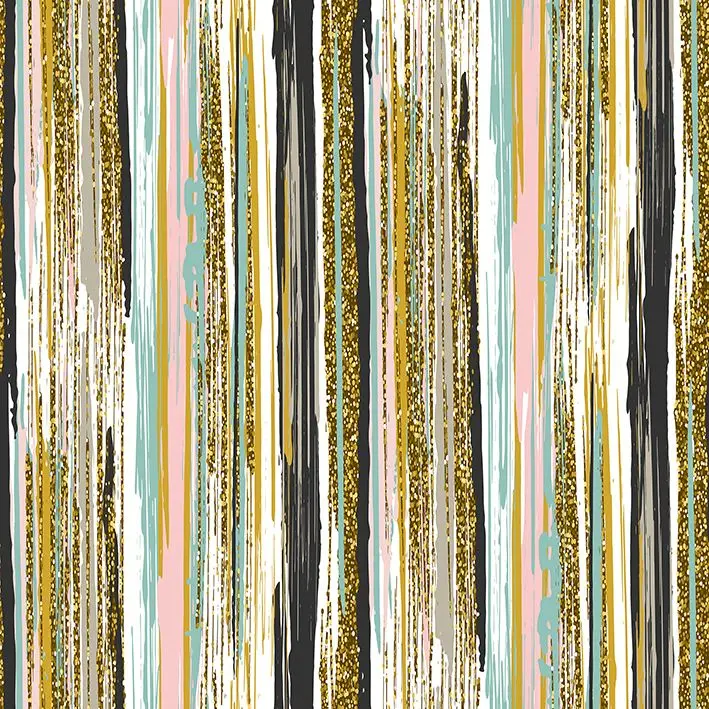 Занавеска Современная работа вертикальные линии кисти штрихи и полосы в золотой