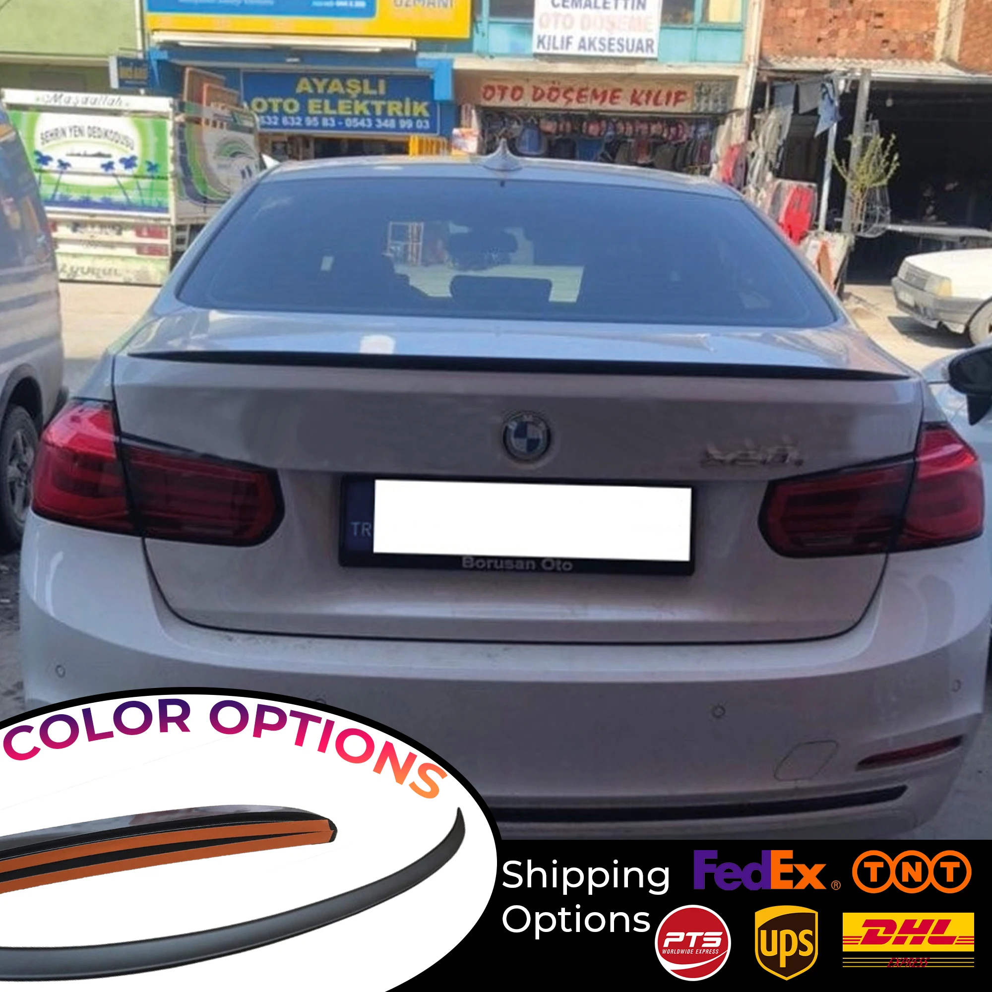 

Задний спойлер для BMW F30 320i 320d 2012 2013 2014 2015 2016, пластиковый глянцевый черный спойлер, спойлер для крыла багажника