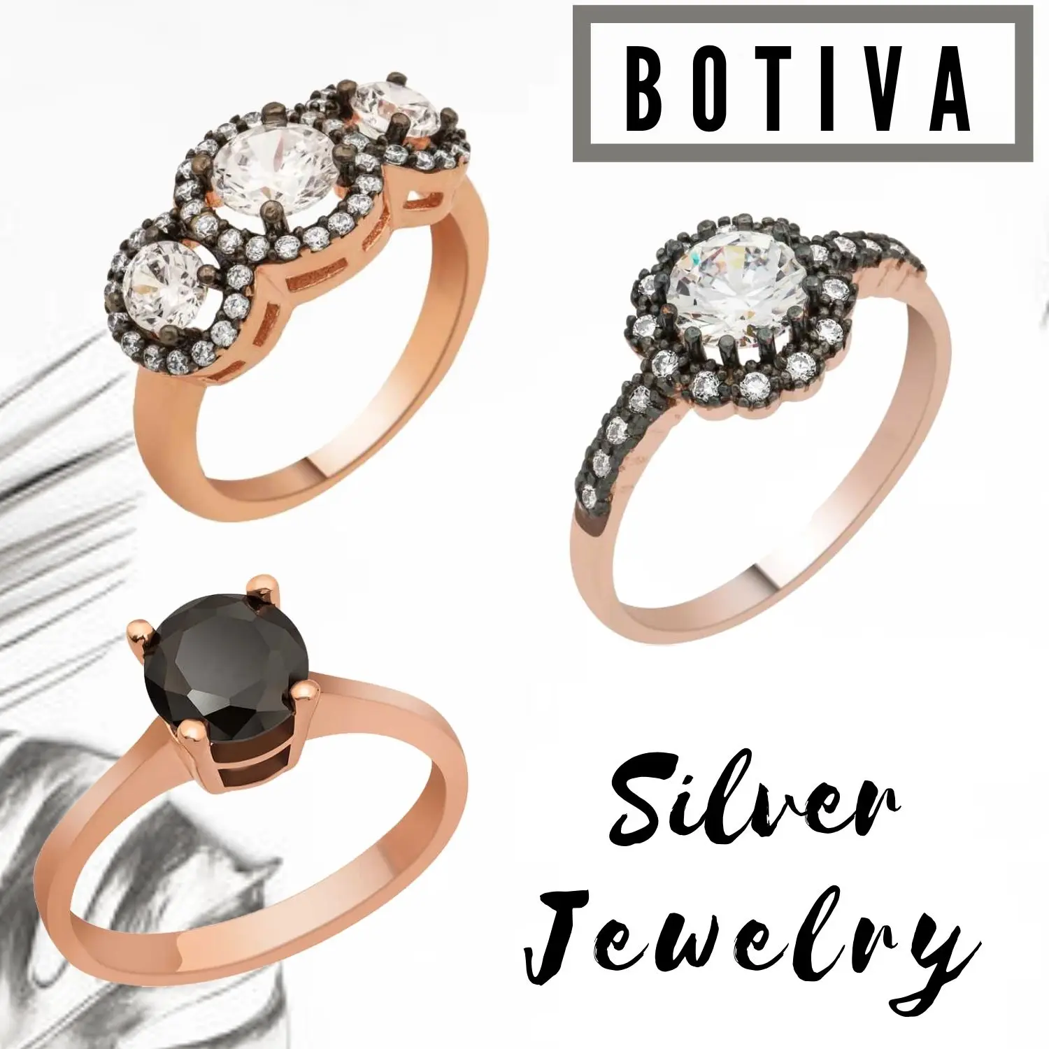 Bague en argent regardé 925 pour femme, goutte de moto, coupe tan, bijoux de fête de mariage, boîte-cadeau d'anniversaire, mode féminine, taille Botiva, motifs brodés turcs