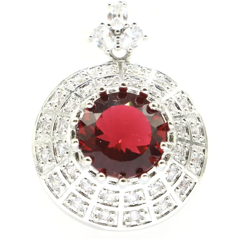 Красивый круглый 3D Золотой Цитрин родолит 35x26 мм гранат белый циркон для женщин