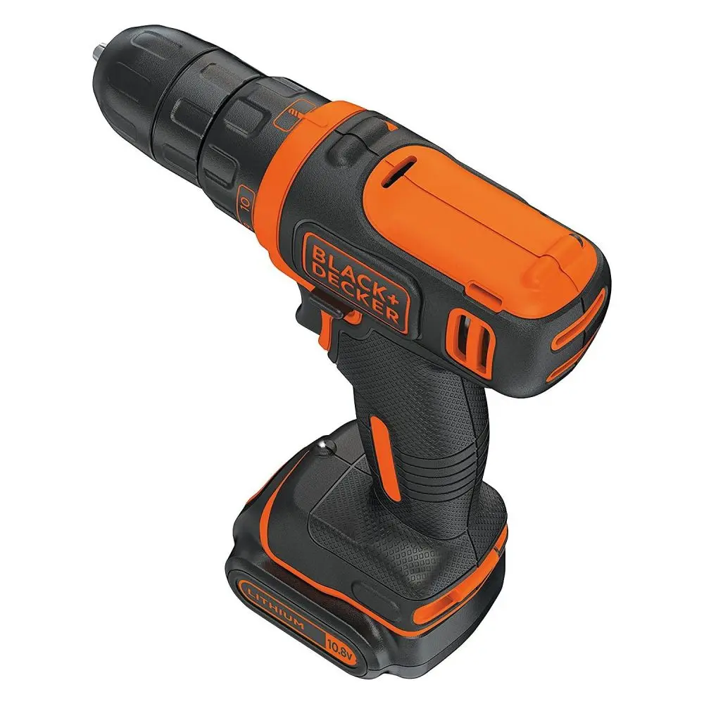 Компактная аккумуляторная дрель-шуруповерт BLACK+DECKER BDCDD12-QW 10.8В 11 установки кр.