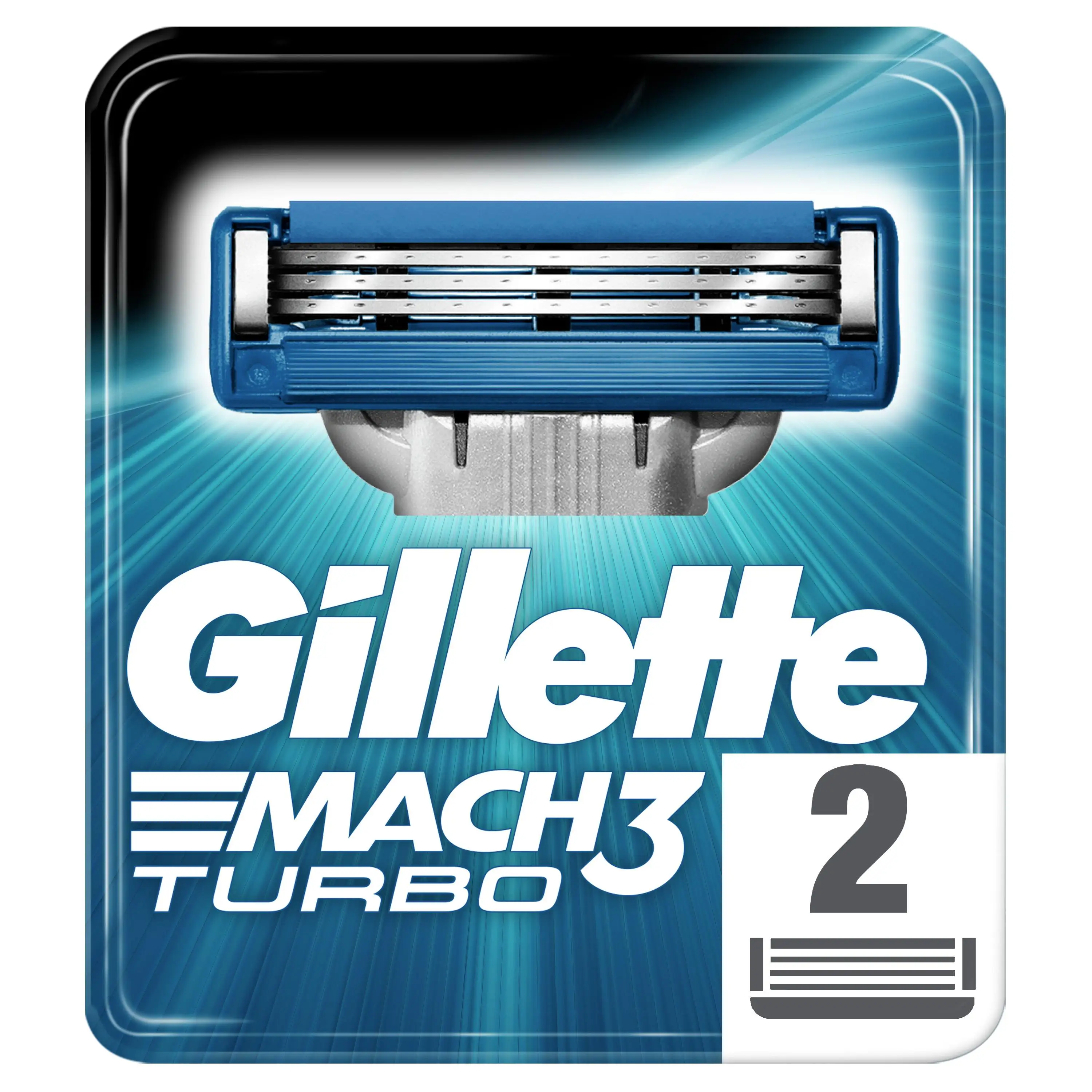 Interchangeable cassettes Gillette Mach3 Turbo 2 pcs. removable cassette gillette mach3 turbo tapes tools interchangeable blades razor for men