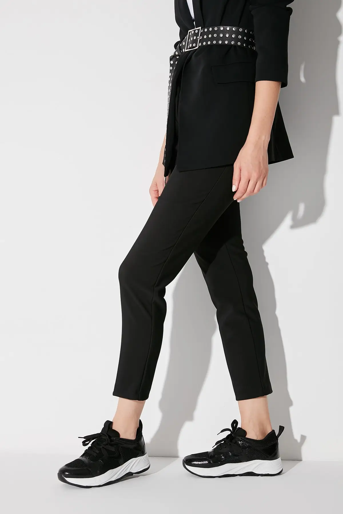 Черные лакированные кожаные женские кроссовки TAKAW20SN0035|Женские и кеды| |