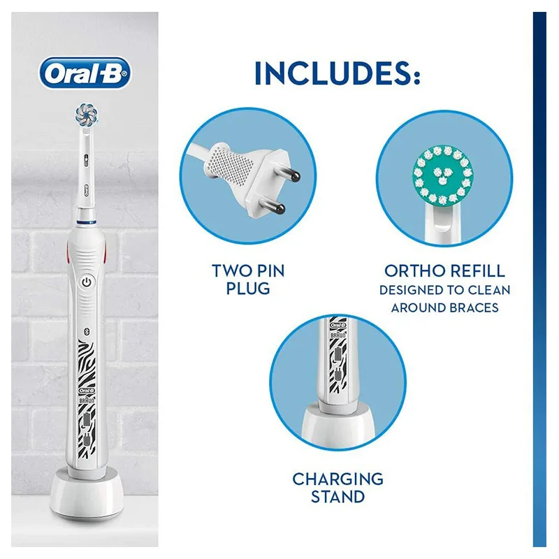 Oral B электрическая зуб щетка Зубы Белые Для Детей Перезаряжаемые 3 Режима Чистки