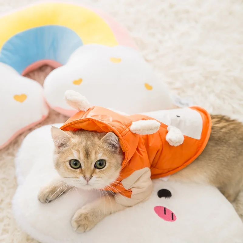 

Cat clothes warm winter puppets cat kitten four-legged clothes autumn and winter cat clothes