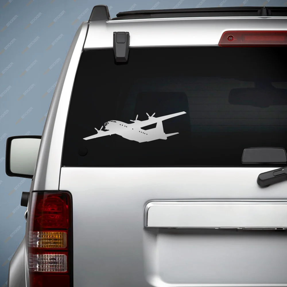 Наклейка на авто Самолёт Ан 12 Виниловая наклейка машину автомобильная 12|Наклейки