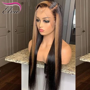 Парик из натуральных волос с эффектом омбре, 30 дюймов, 13x64x4