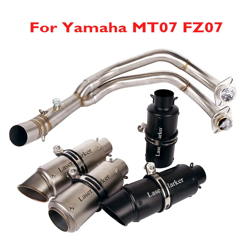 Слипоны MT07 FZ07 выхлопная система передний Разъем Соединительная трубка глушитель