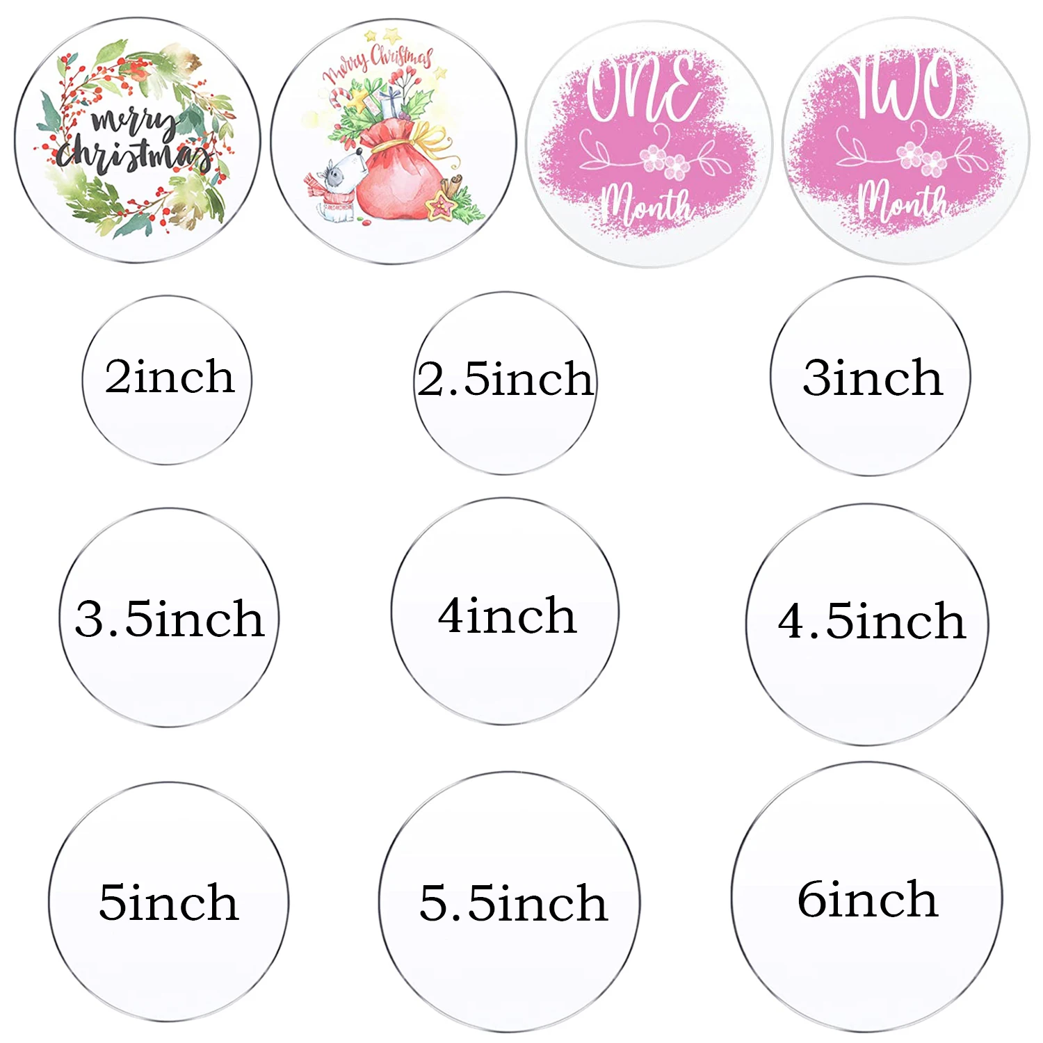 

15/30/50PCS Clear Acrylic Circle Disc for Painting, Round Acrylic Sheet Ornaments Ornament Blanks for DIY, Art Craft, Engraving