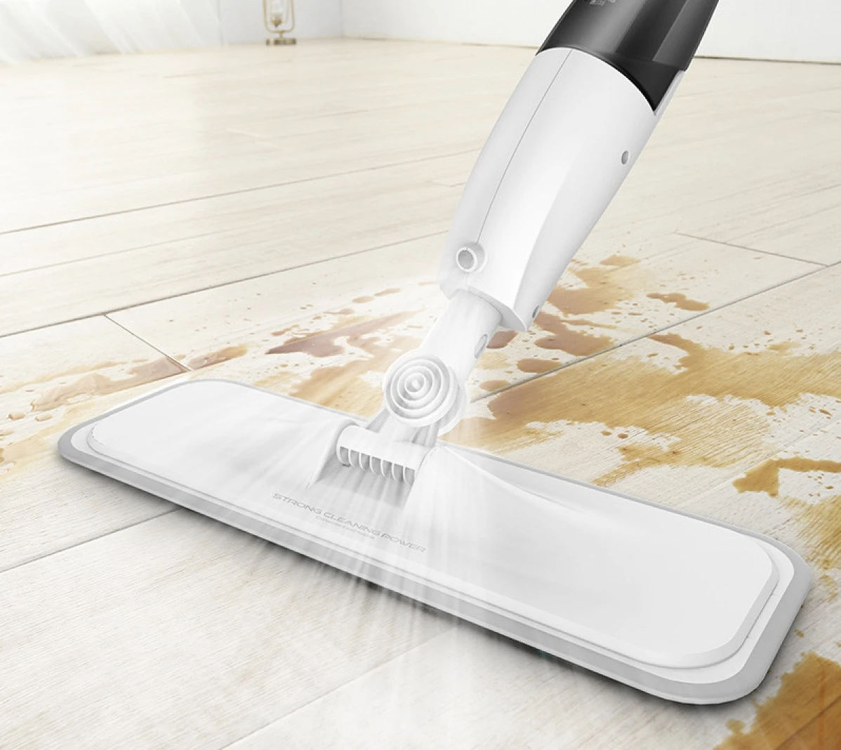 Швабра Xiaomi с распылителем Deerma Spray Mop TB500 белая одна тряпка в комплекте |