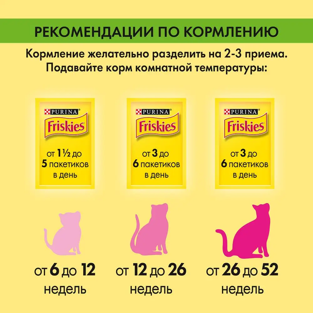 Влажный корм Friskies для котят с курицей в подливе Пауч 85 г*24 шт | Дом и сад