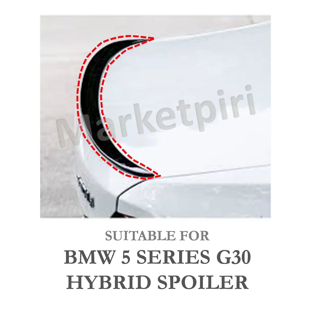 

For BMW 5 Series G30 Hybrid Spoiler Car Accessory Sporty Looking, High Quality, Aftermarket Product