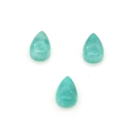 3pcs natural stone genuine peru amazonite cabochon teardrop shape 6x9mm jewelry craft supplies for making earrings ring