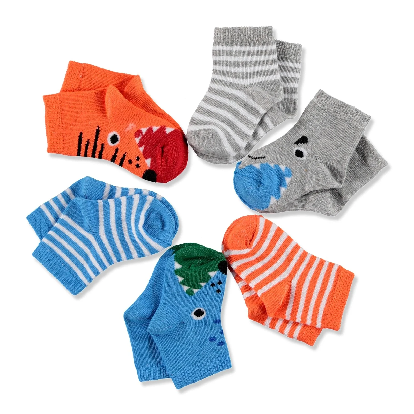 Детские носки ebebek HelloBaby Monster 6 шт. |
