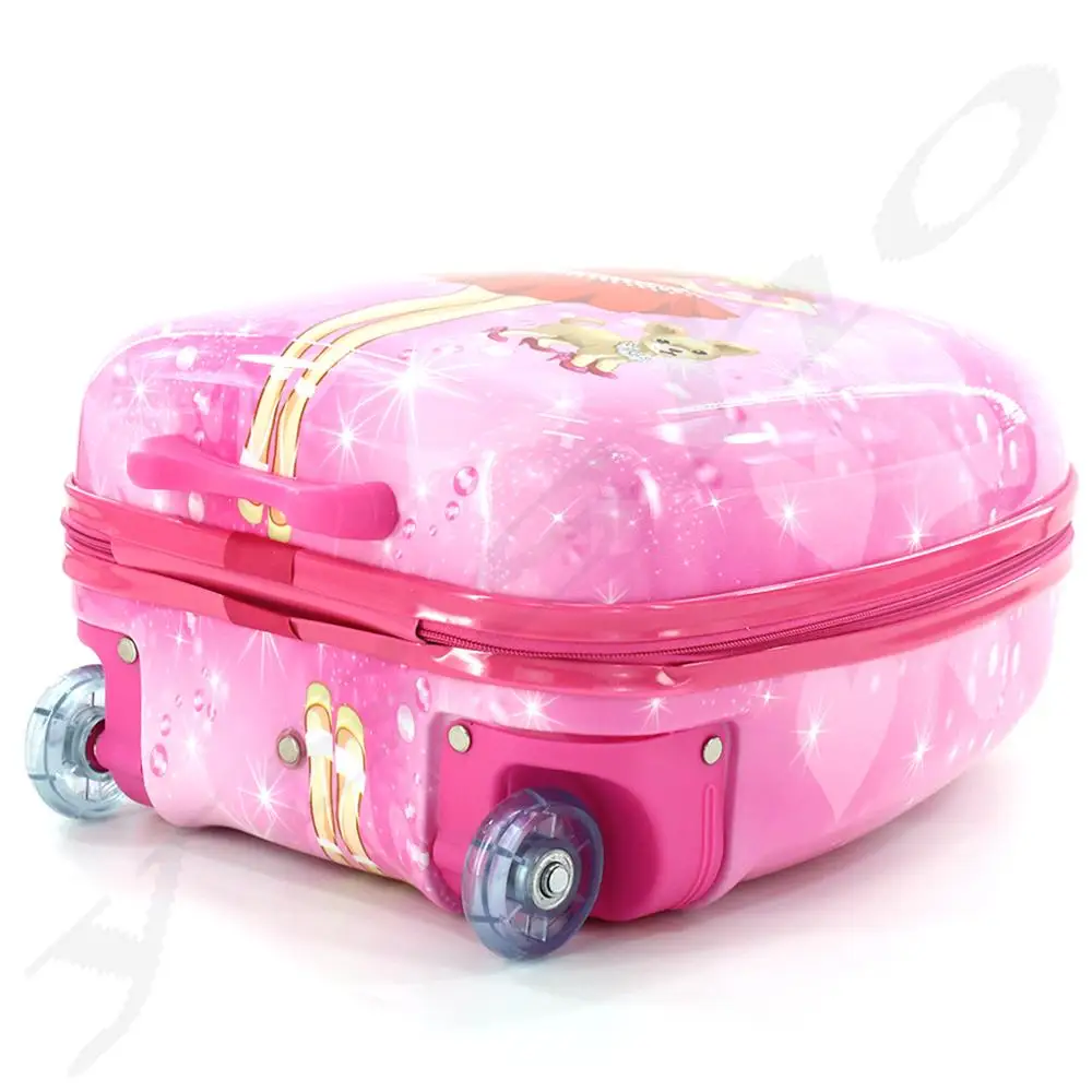 Child travel suitcase for cabin rigida print children trolley cabin 2 wheels