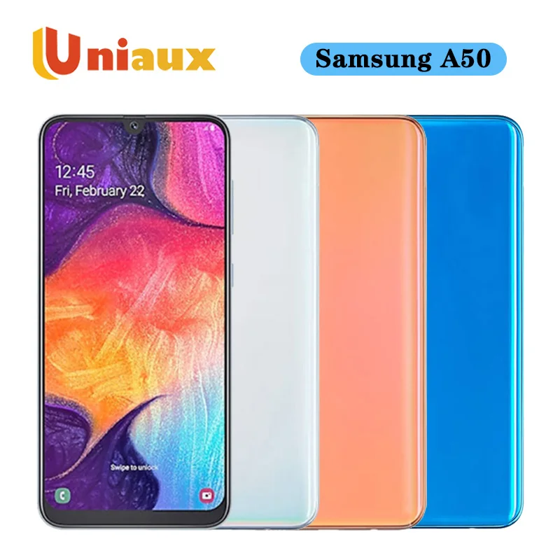 

Original For Samsung Galaxy A50 A505F/DS 4GB RAM 64GB ROM Smartphone Octa-core Unlocked 6.4 Inches