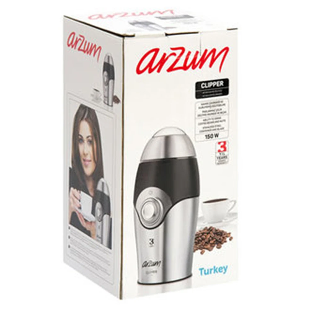 

1000W Arzumm Ar1034 Clipper Electric Coffee Bean Grinder with Stainless Steel Blade Machine Easy Clean Kitchen Tools