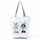 Disney Дональд Дак и Микки Мышь Сумочка с принтом Для женщин сумка через плечо высокого Ёмкость хозяйственная сумка мультфильм дорожная сумка Пляжная женская обувь