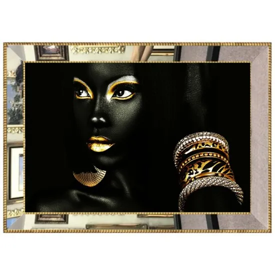 Goedkoop Luxe Spiegel Omlijst Digitale Canvas Schilderij 70*100 Cm