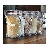 reusable mason jar bottles bags nuts spice candy cookie bag kitchen organizer bags waterproof seal fresh food storage bag snacks