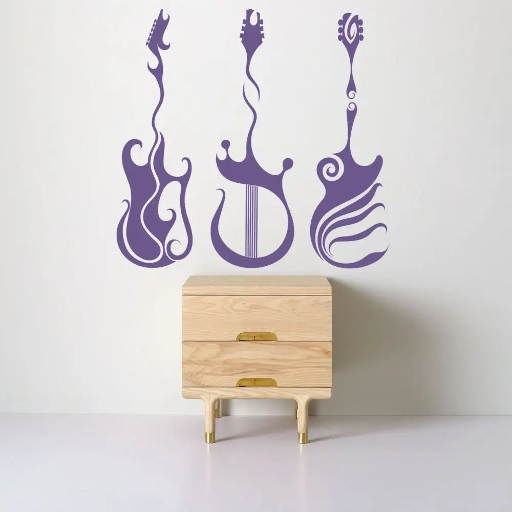 musik aufkleber tribal elektrische gitarre wand kunst aufkleber hause und musik zimmer abnehmbare dekoration a003231 free global shipping