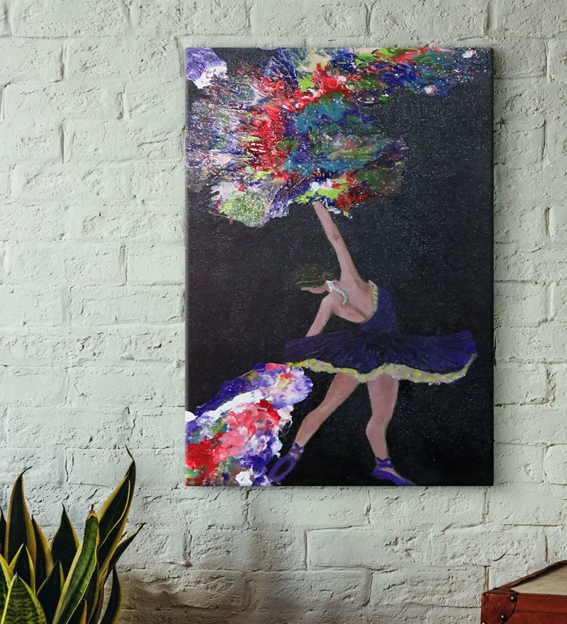

Handmade Colors İçindeki Ballerina Acrylic Canvas Table (50x70 cm) gift Home Decoration Special Design Home Office Business Quality