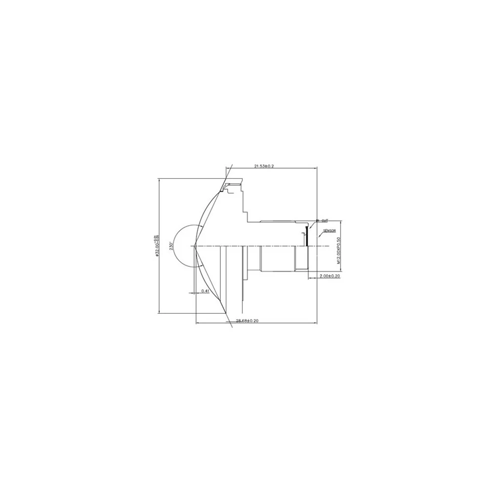 Объектив для видеонаблюдения Smart Security IMX117 F2.4 SL-FE1224B13MP-123 мм 13 МП M12 * 1/2 1 2 градусов