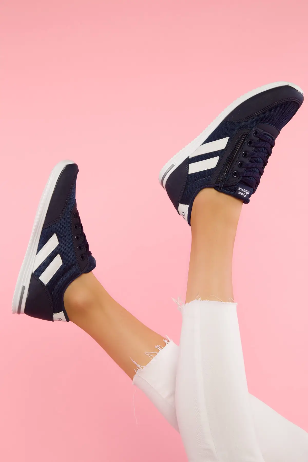 SOHO/черные женские кроссовки в полоску Осенняя Повседневная обувь Черная