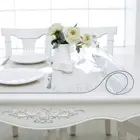 Скатерть силиконовая скатерть водостойкая жидкое стекло скатерть прозрачная гибкое стекло на стол защита стола. Толщина 1 мм