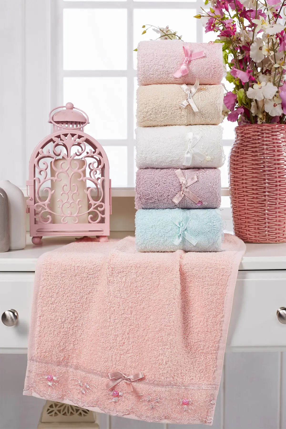 

100% cotton 6 PCS 30x50 KITCHEN towel soft texture and high water absorption power 6 DİFRENT COLOR