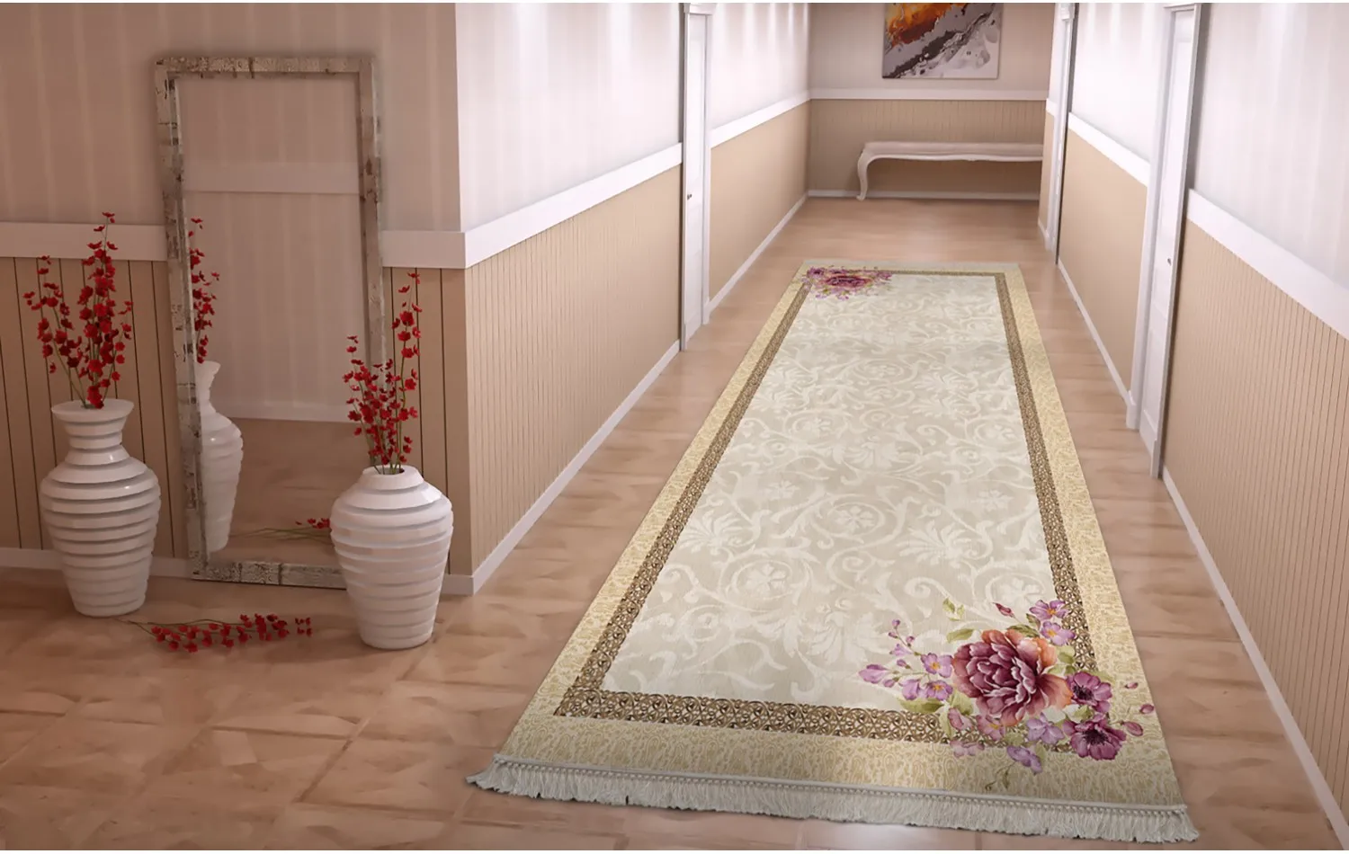 

Cevher Patterned Carpet, Runner Rug,Hallway Runner Rug,Runner,Floor Rug,Corridor Rug,Decorative Rug