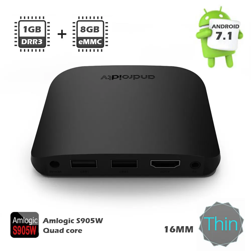 ТВ-приставка Amlogic S905W на Android 2020 четырехъядерный процессор 2 4G двойной Wi-Fi 7 1 умный